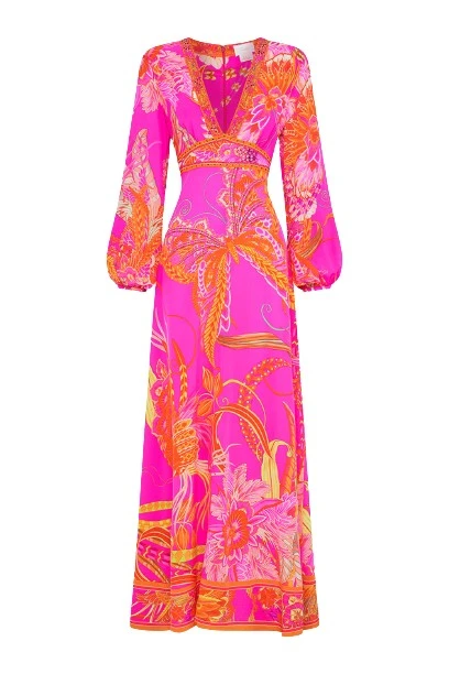 Camilla Plunge Neck Long Dress14350 nobg Camilla Plunge Neck Long Dress14350 nobg