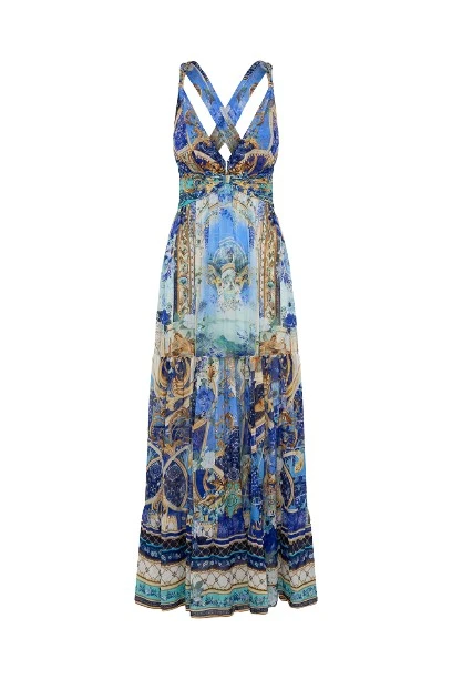 Camilla T Back Gathered Panel Dress22238 nobg Camilla T Back Gathered Panel Dress22238 nobg
