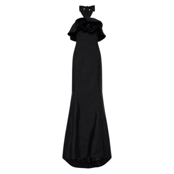Carla Zampatti Black dress long dress 616271 nobg