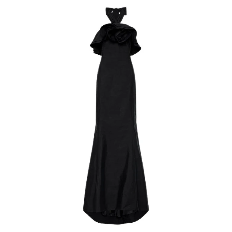 Carla Zampatti Black dress long dress 616271 nobg