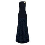Carla Zampatti Black satin dress long dress 413802 nobg Carla Zampatti Black satin dress long dress 413802 nobg