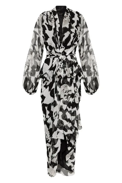 Carla Zampatti Black silk dress long dress59259 nobg Carla Zampatti Black silk dress long dress59259 nobg