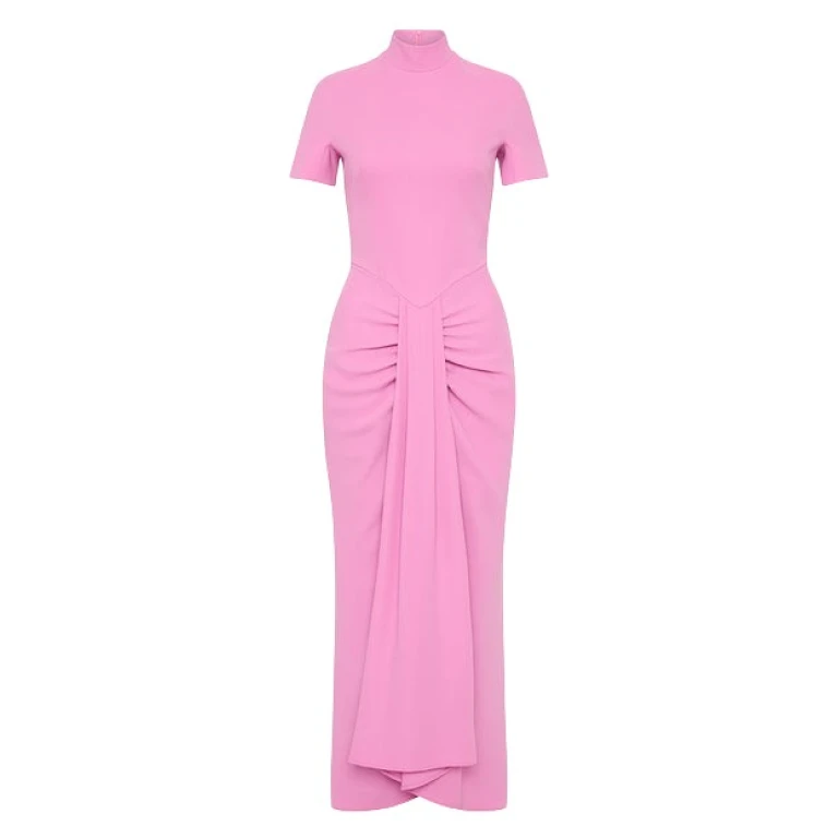 Carla Zampatti Pink midi dress49673 nobg