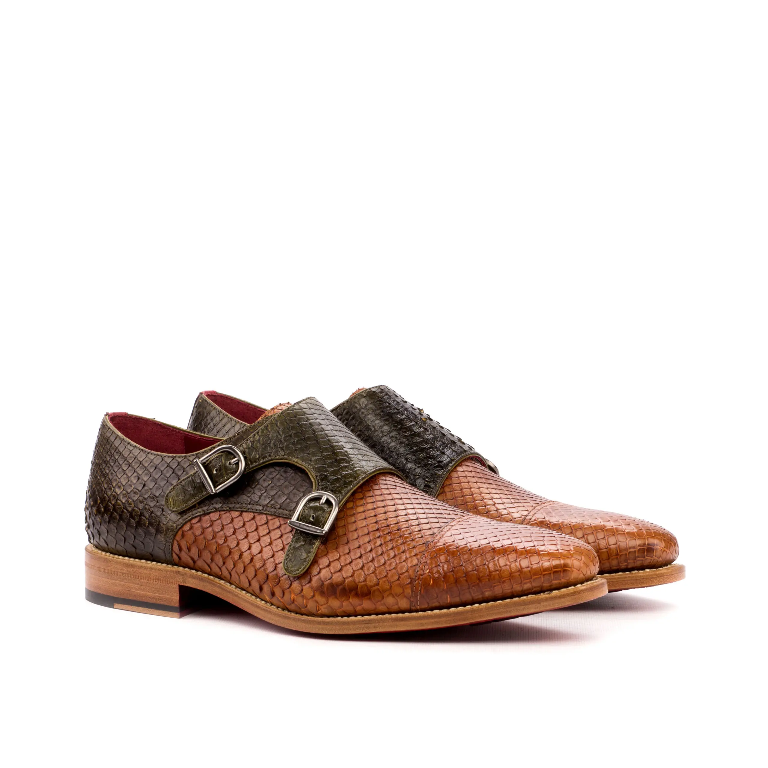 Burgundy Double Monk Shoe Burgundy Double Monk Shoe