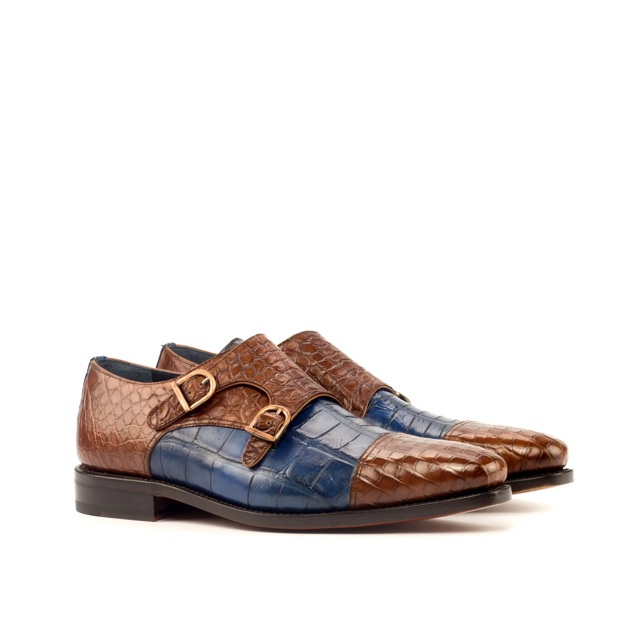 Brown Double Monk Shoe Brown Double Monk Shoe