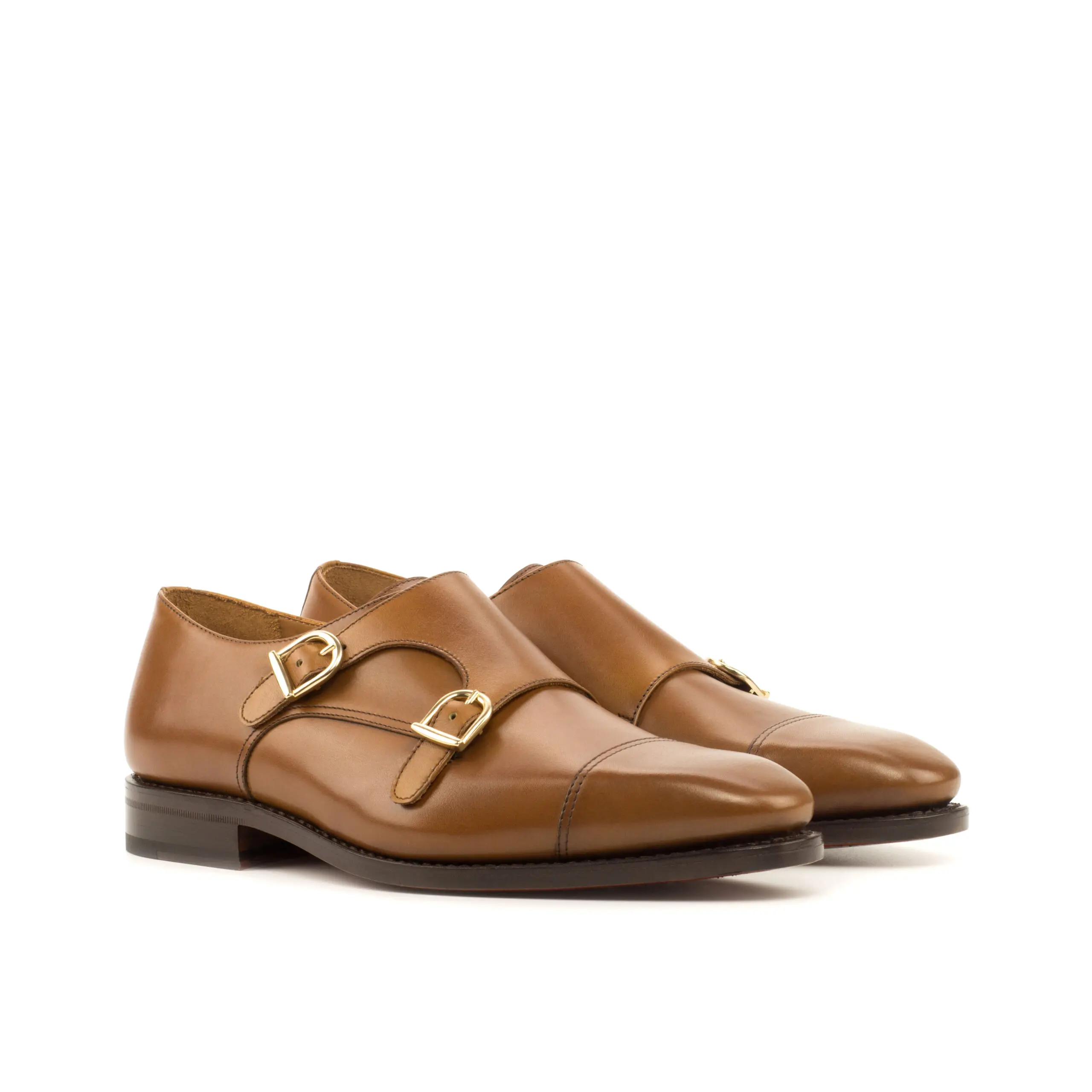 Brown Double Monk Shoe Brown Double Monk Shoe