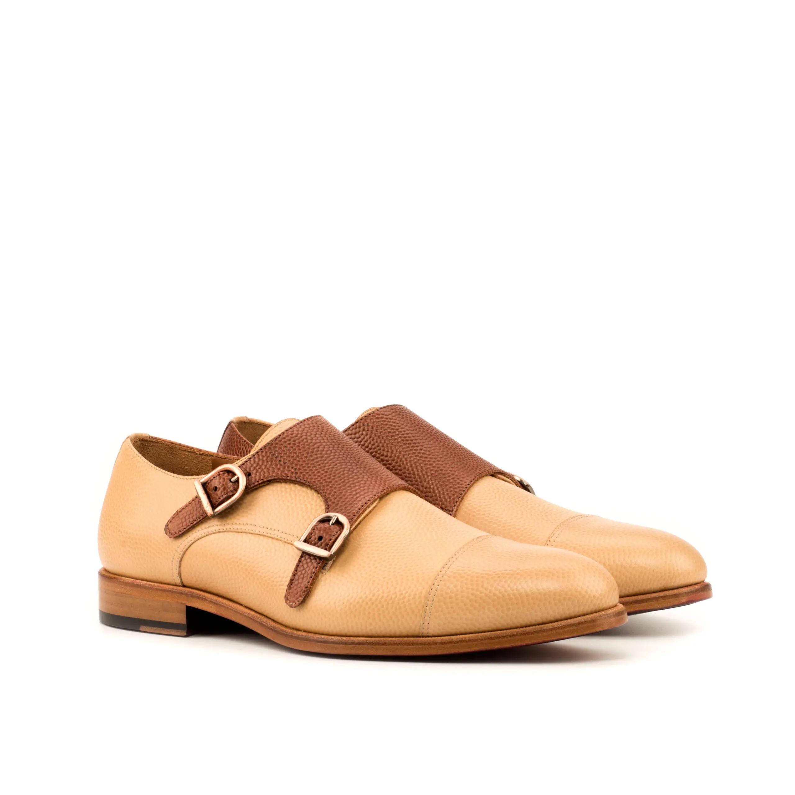 Brown Double Monk Shoe Brown Double Monk Shoe