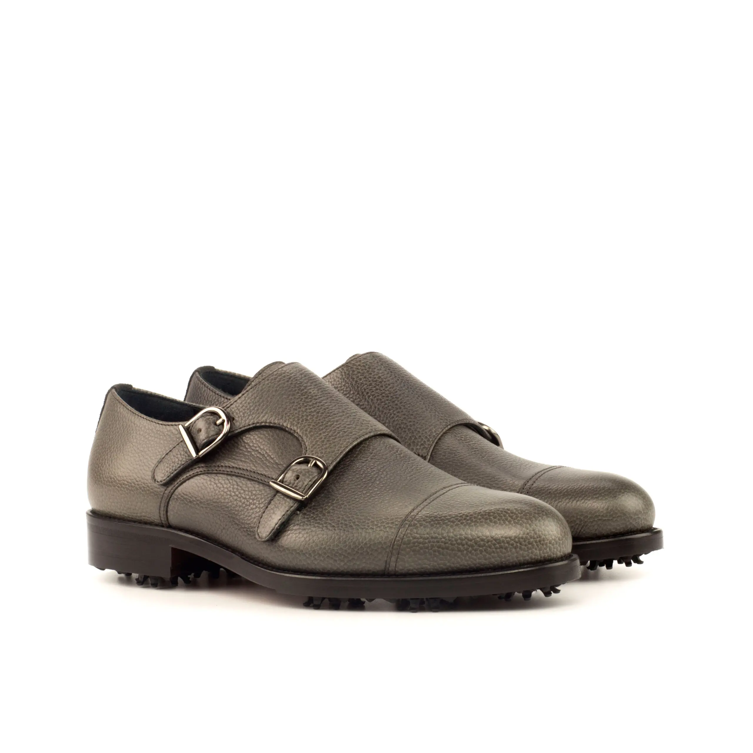 Gray Double Monk Shoe Gray Double Monk Shoe
