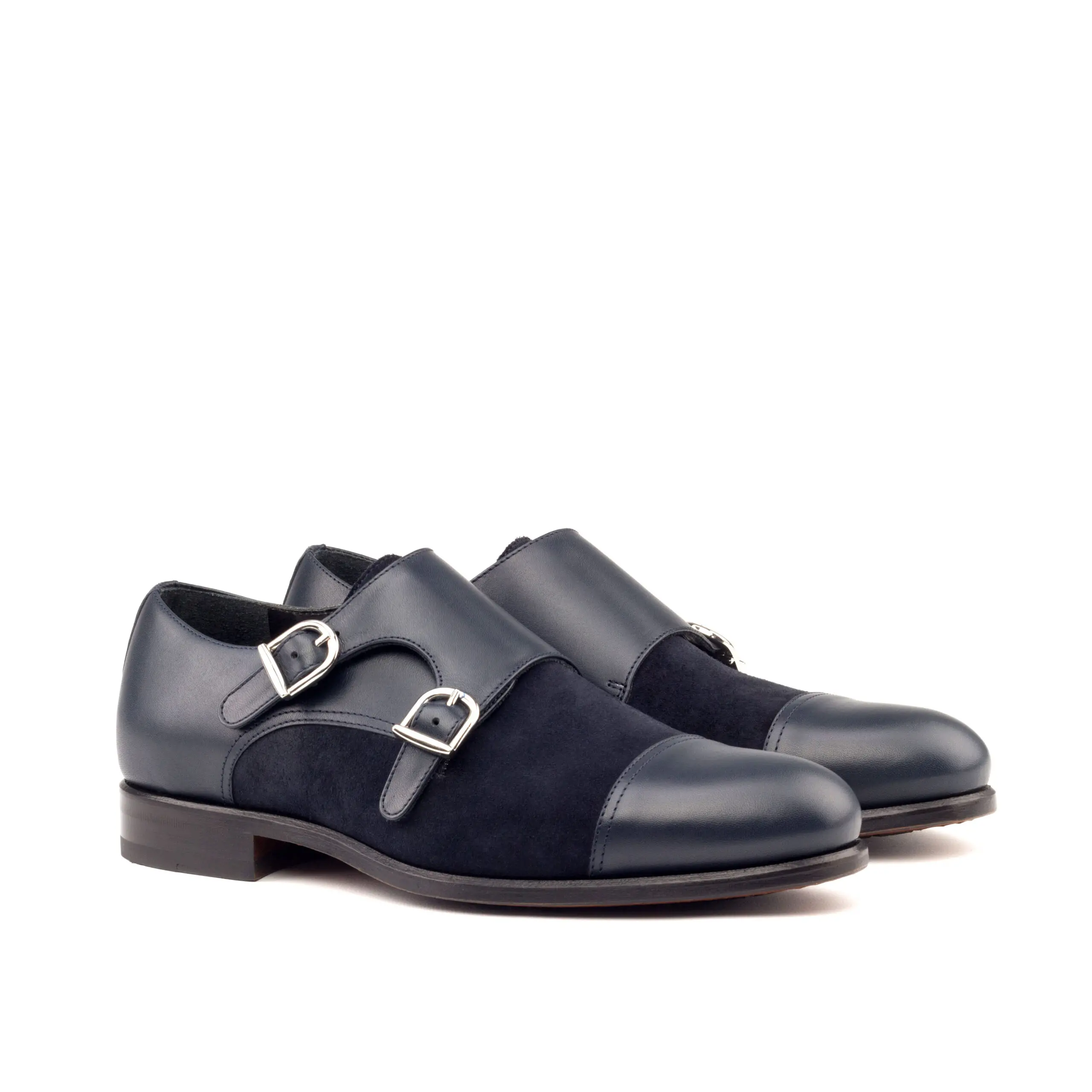 Blue Double Monk Shoe Blue Double Monk Shoe