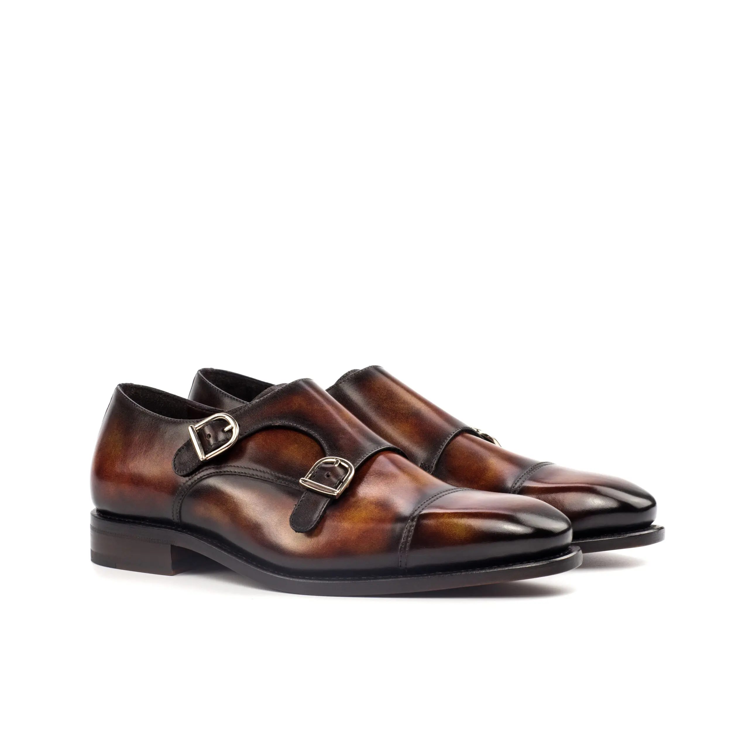 Burgundy Double Monk Shoe Burgundy Double Monk Shoe