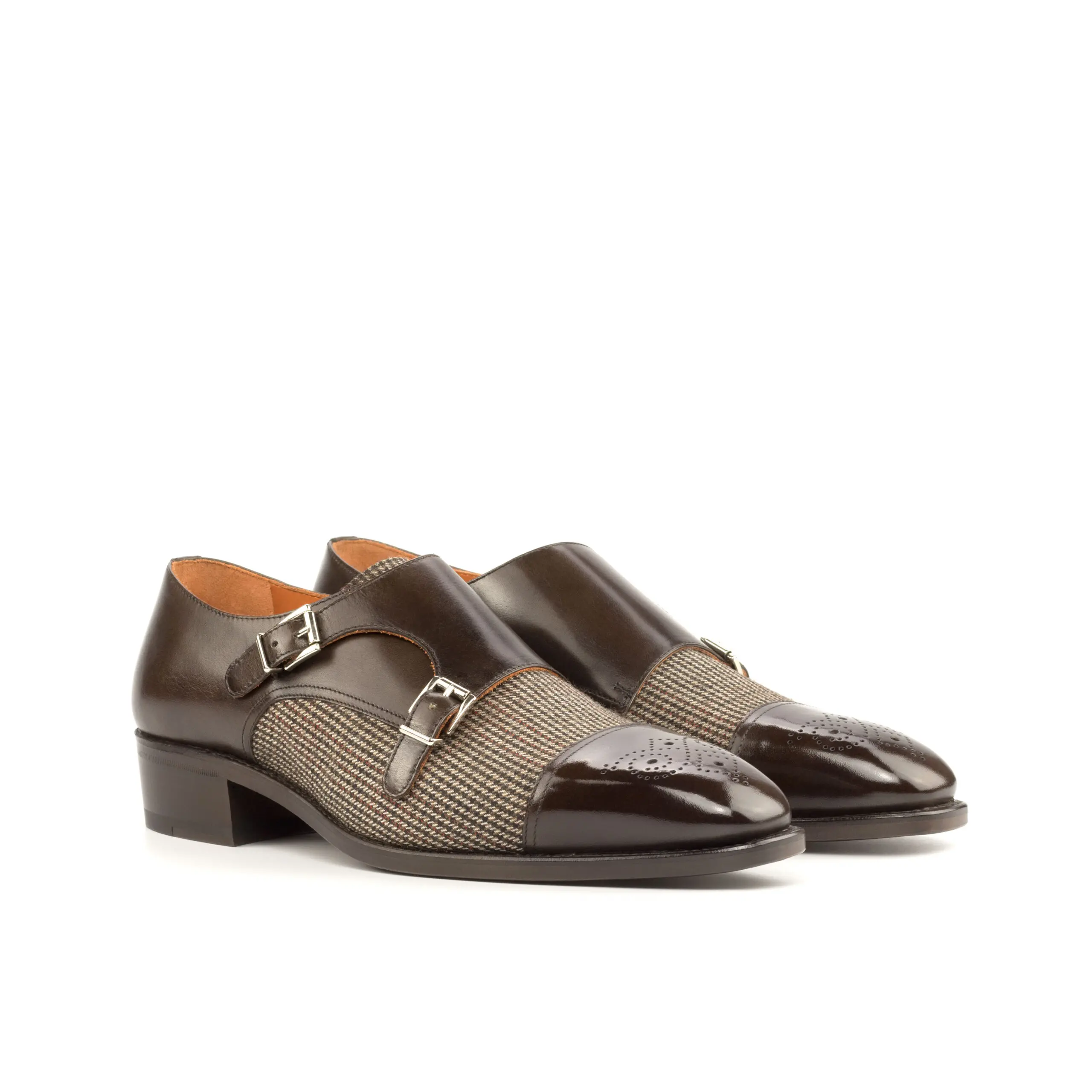 Brown Double Monk Shoe Brown Double Monk Shoe