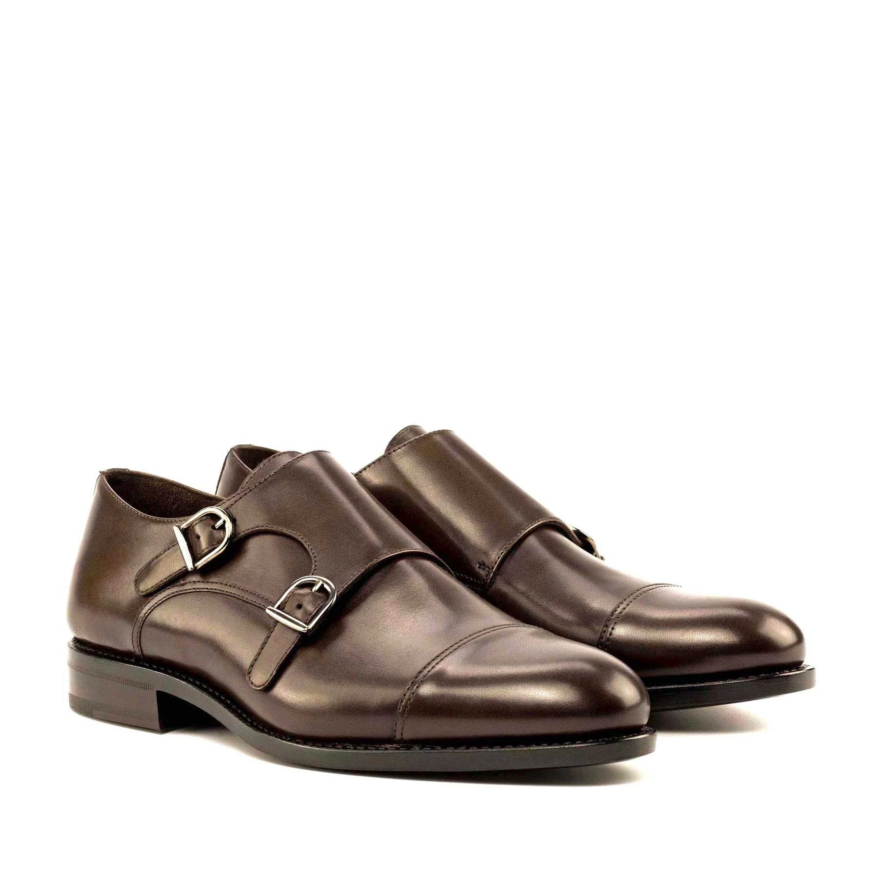 Brown Double Monk Shoe Brown Double Monk Shoe