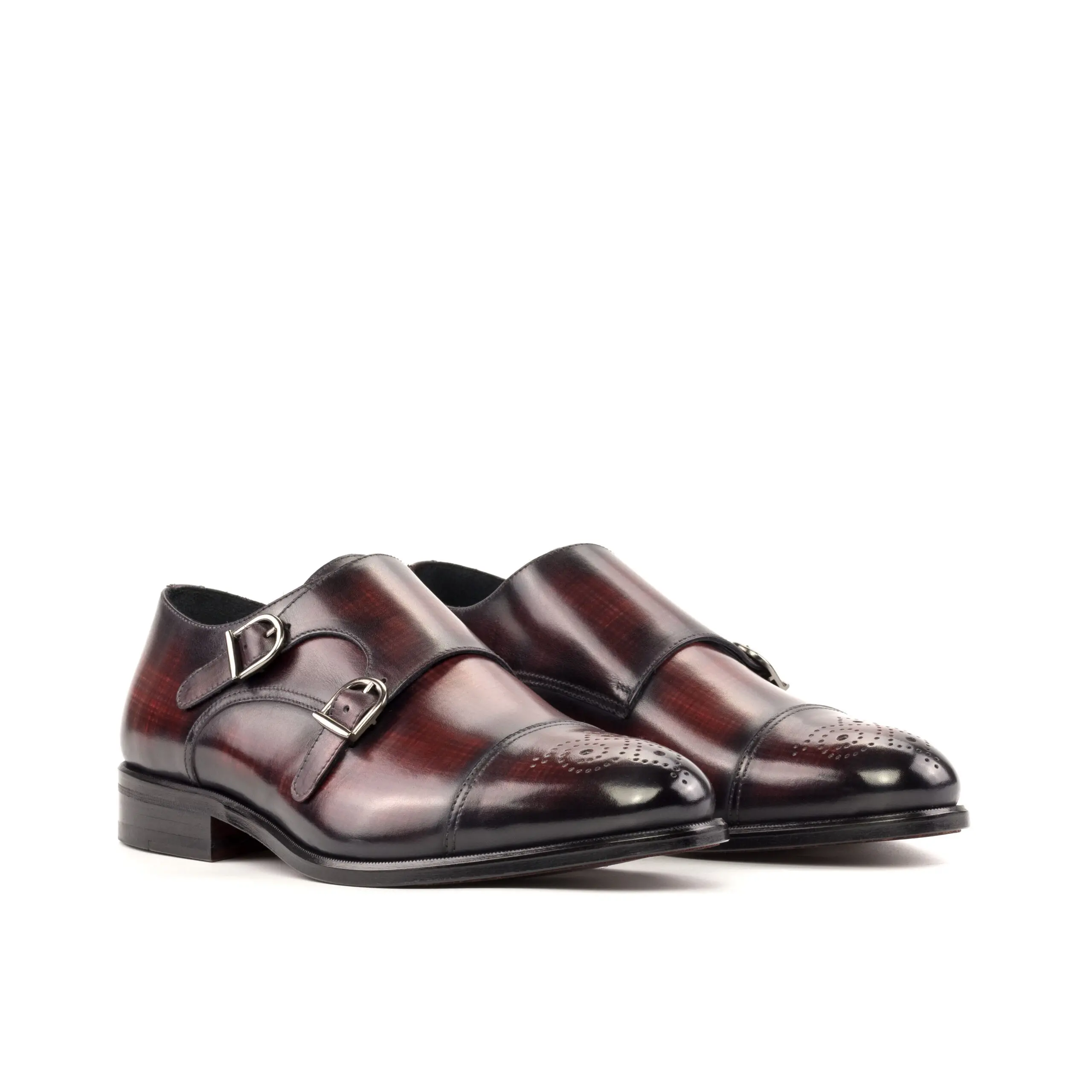Burgundy Double Monk Shoe Burgundy Double Monk Shoe
