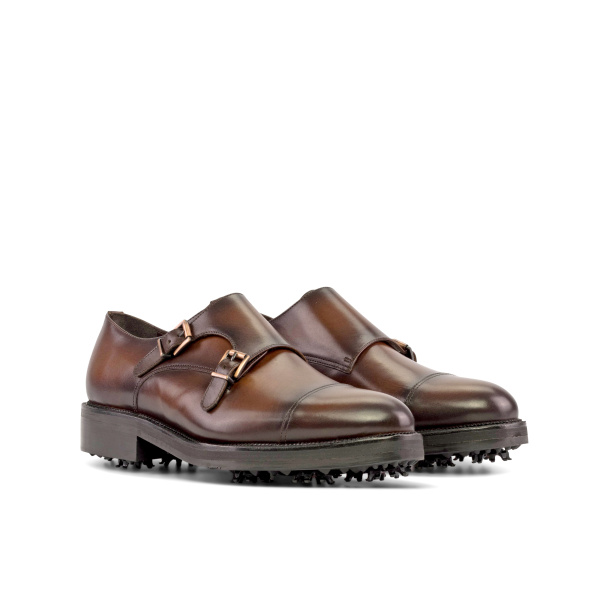 Brown Double Monk Shoe