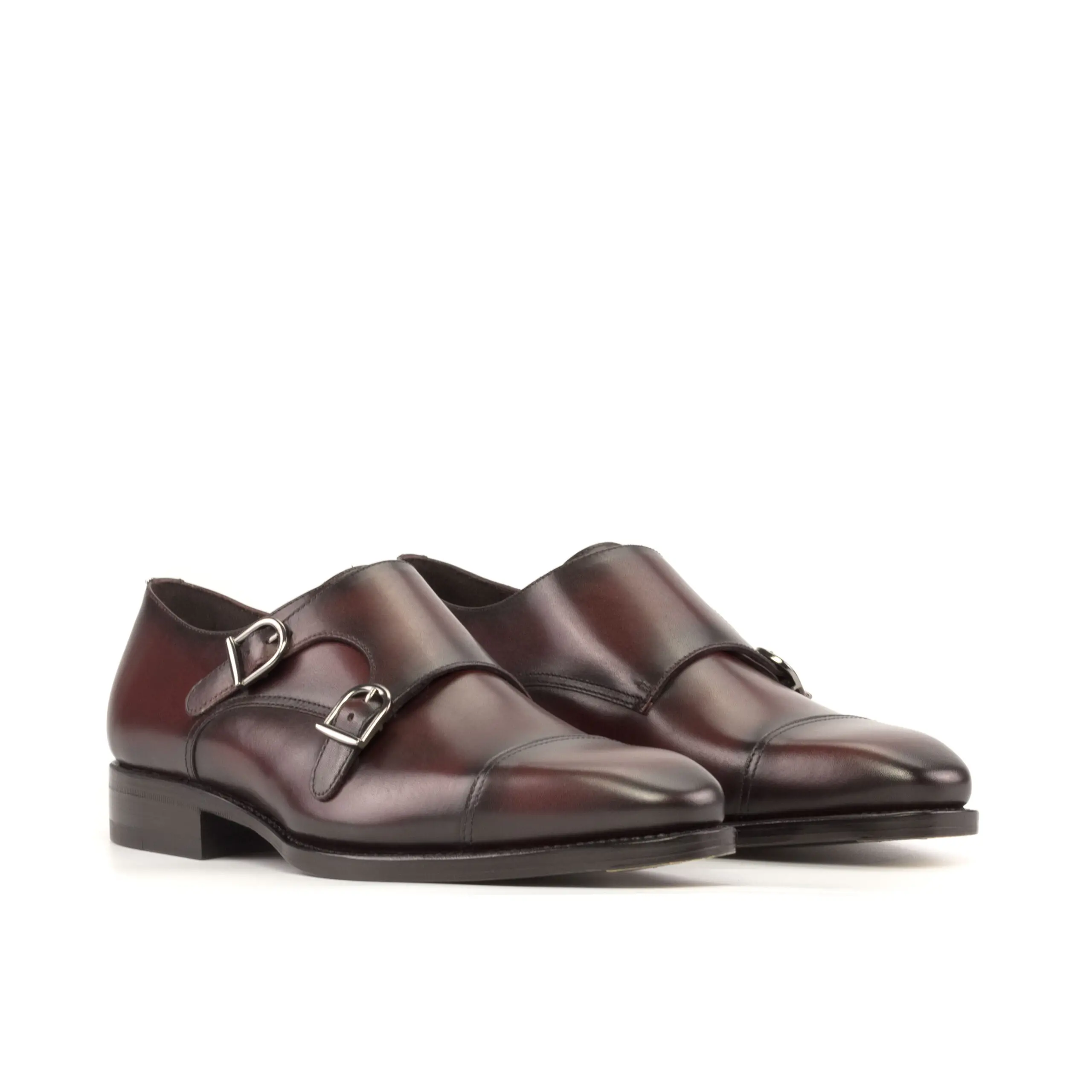 Burgundy Double Monk Shoe Burgundy Double Monk Shoe