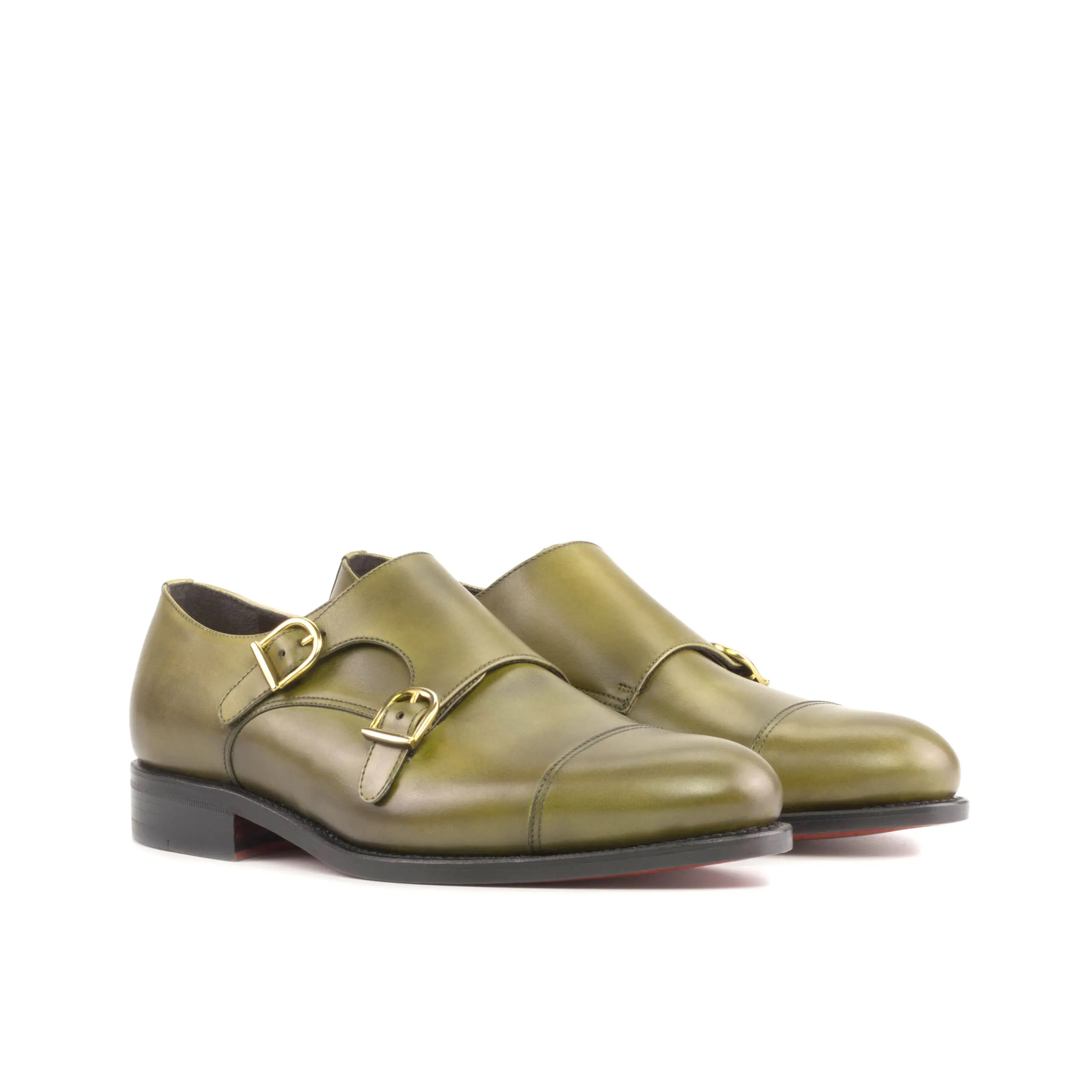 Green Double Monk Shoe Green Double Monk Shoe