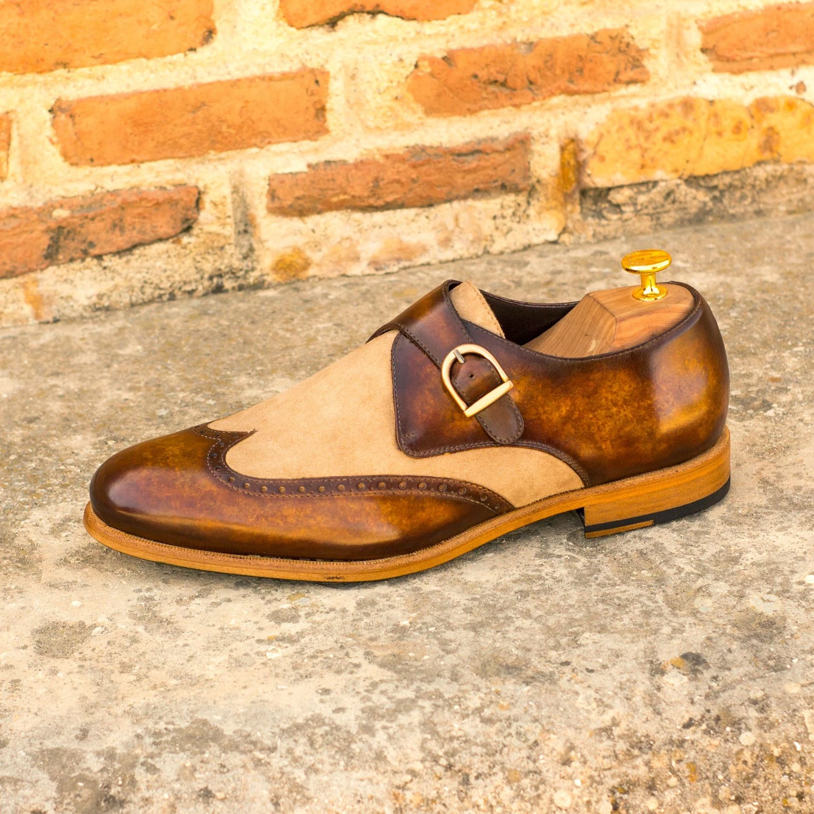 Brown Single Monk Shoe Brown Single Monk Shoe