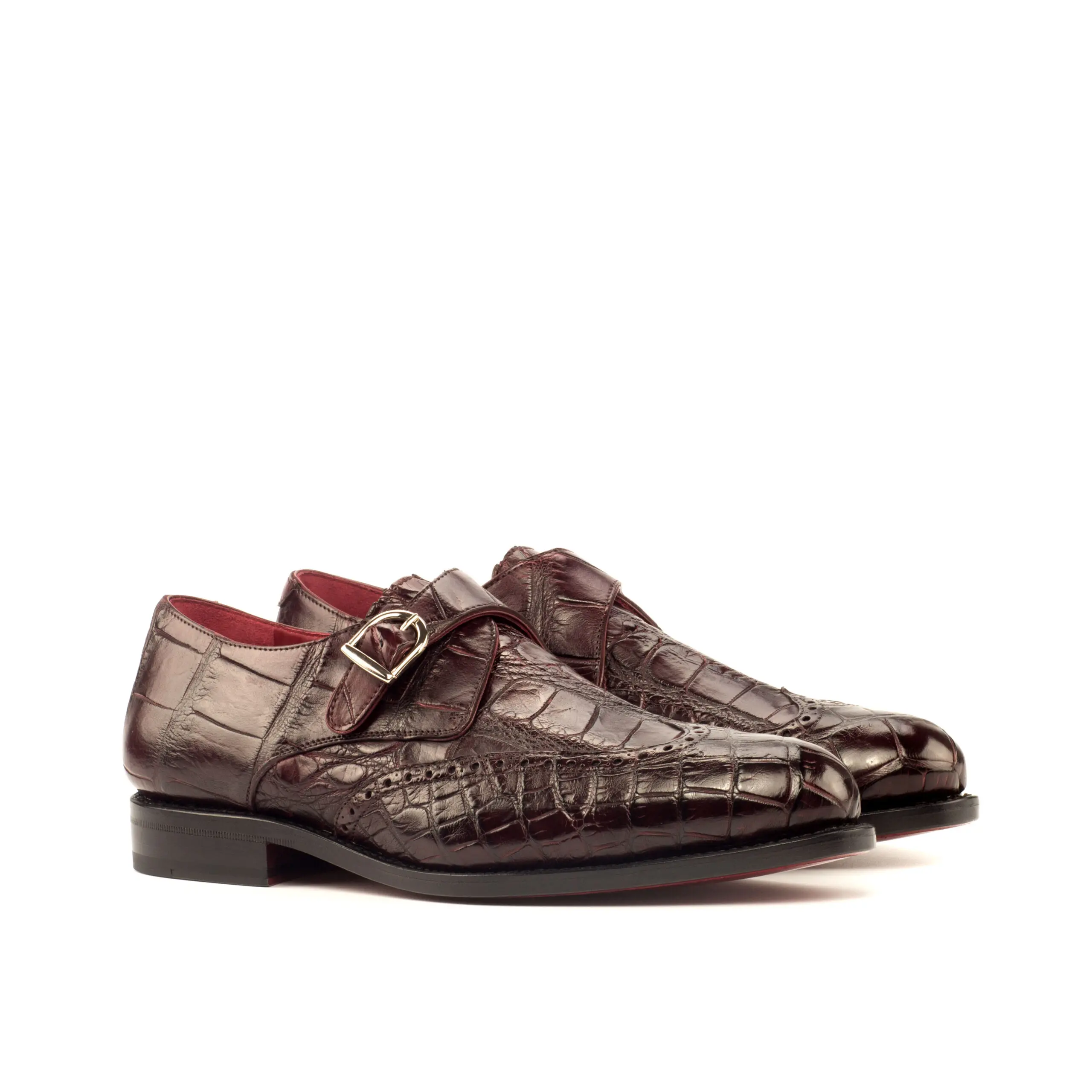Burgundy Single Monk Shoe Burgundy Single Monk Shoe