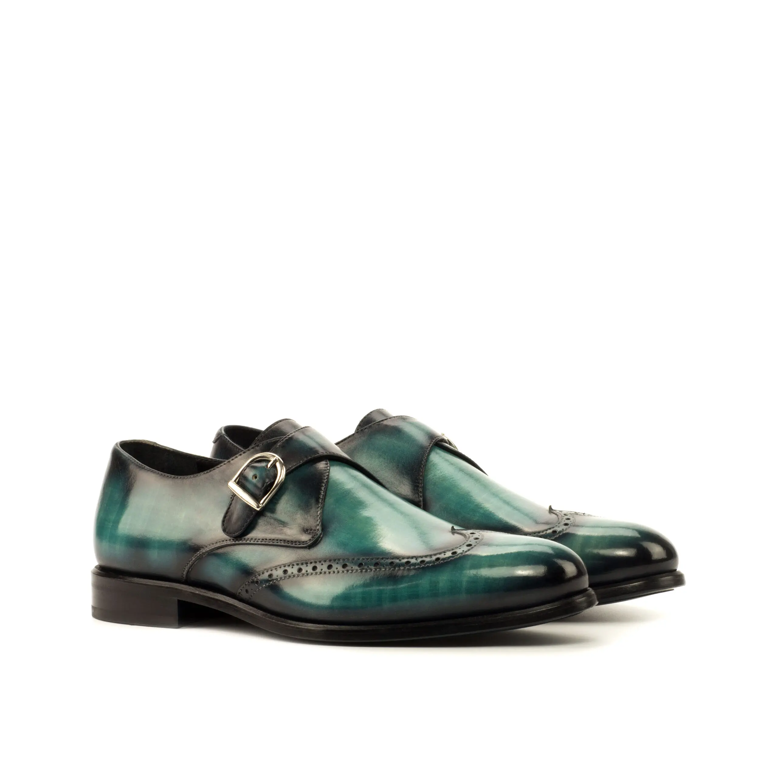 Blue Single Monk Shoe Blue Single Monk Shoe