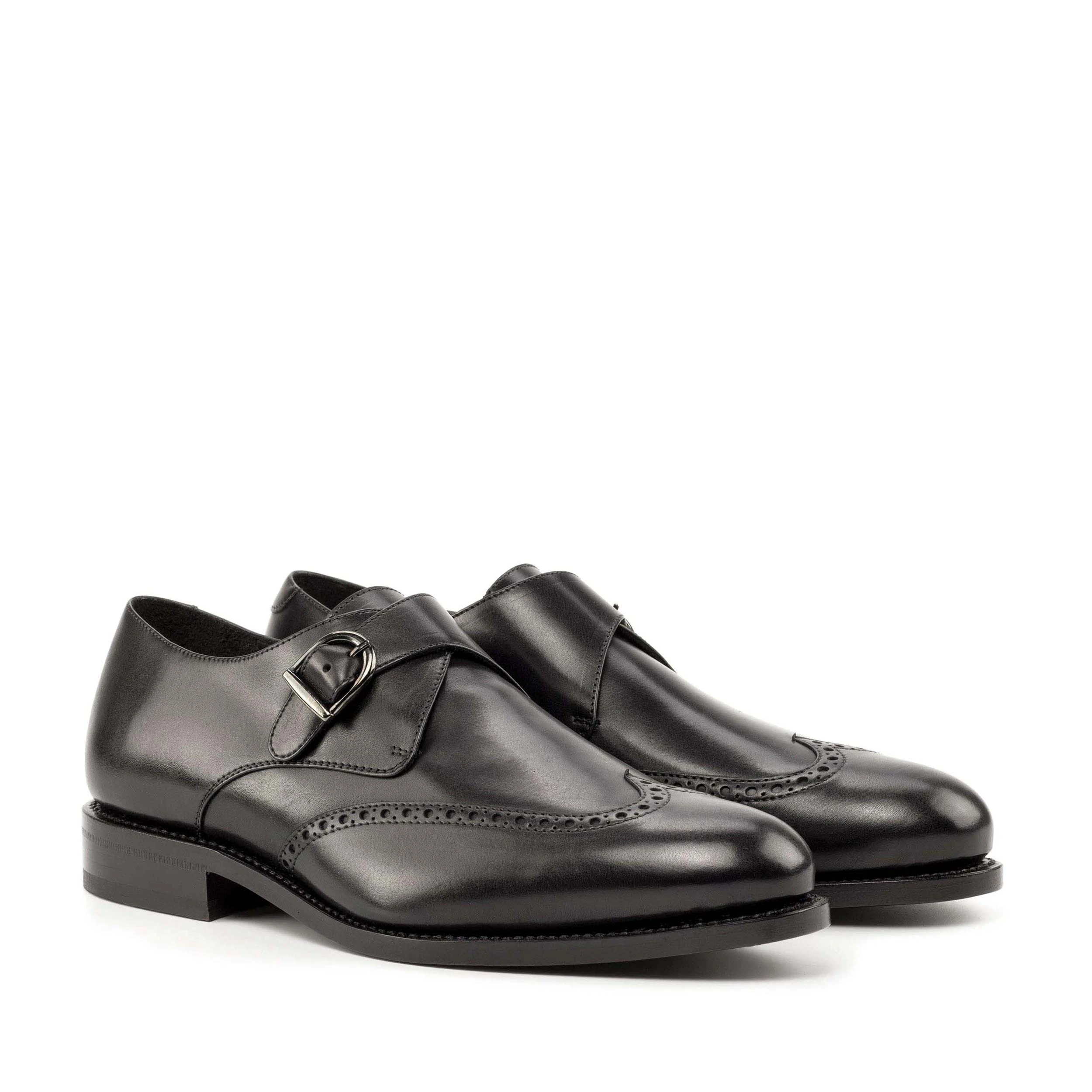 Black Single Monk Shoe Black Single Monk Shoe