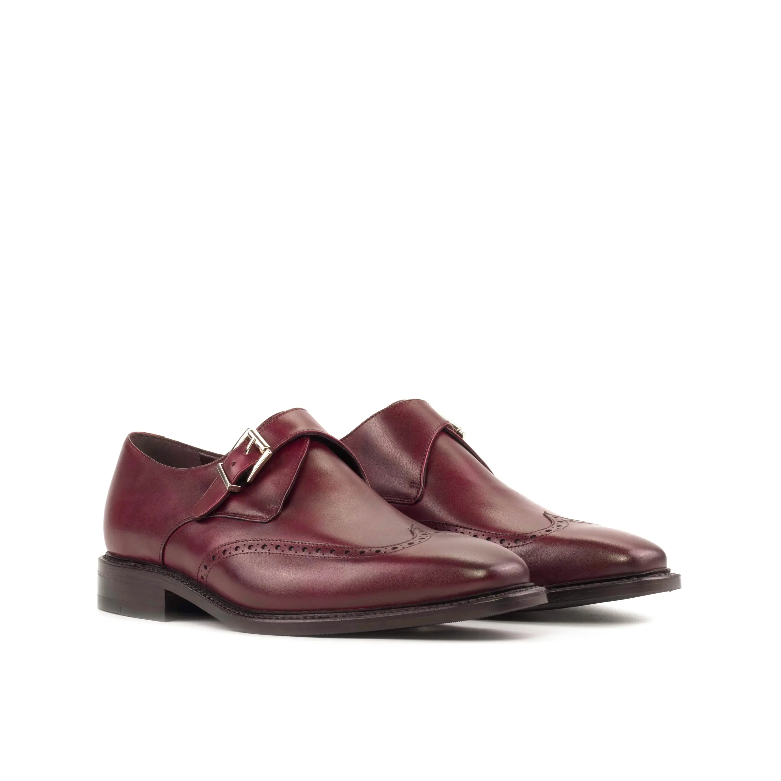 Burgundy Single Monk Shoe Burgundy Single Monk Shoe