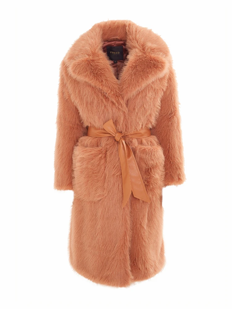 Freed-Lily-Apricot-Faux-Fur-Coat faux fur