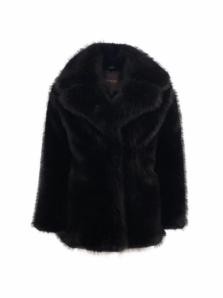 Freed-Riley-Ink-Black-Faux-Fur-Coat faux fur