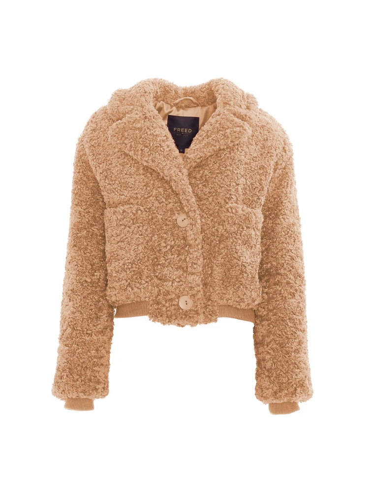 Freed-Romeo-Camel-Faux-Fur-Coat faux fur