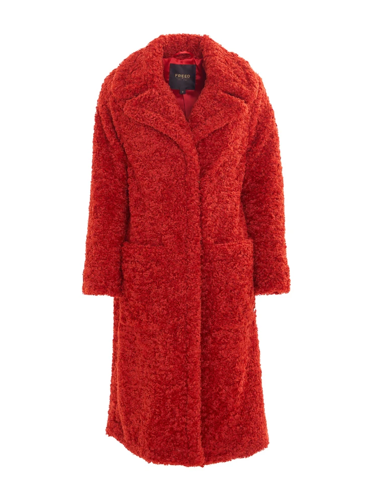 Freed-Ruby-Red-Faux-Fur-Coat faux fur