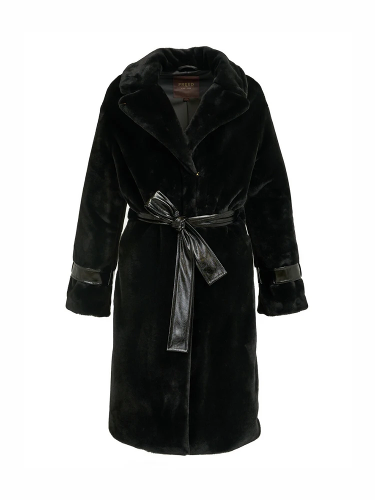 Freed-Violet-Black-Faux-Fur-Coat faux fur