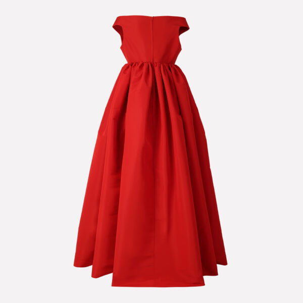 Greta Constantine Red Amirage Empire Gown