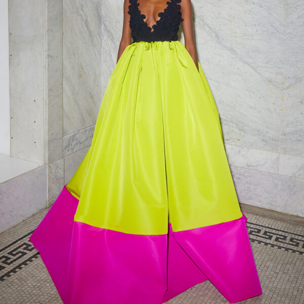 Greta Constantine Green La Moine Neon Gown