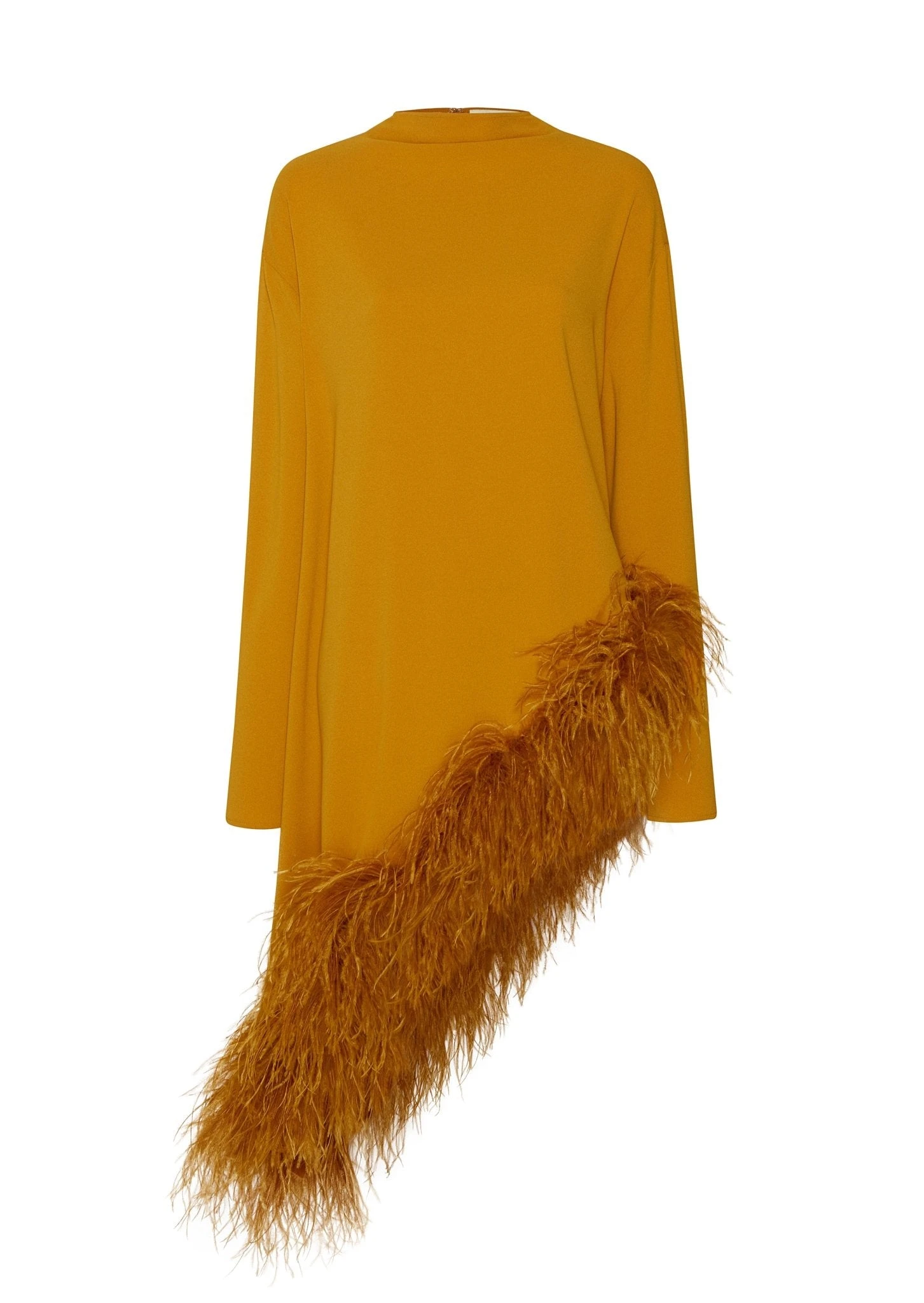 Lapointe-Crepe-Asymmetric-Feather-Tunic Lapointe Crepe Asymmetric Feather Tunic