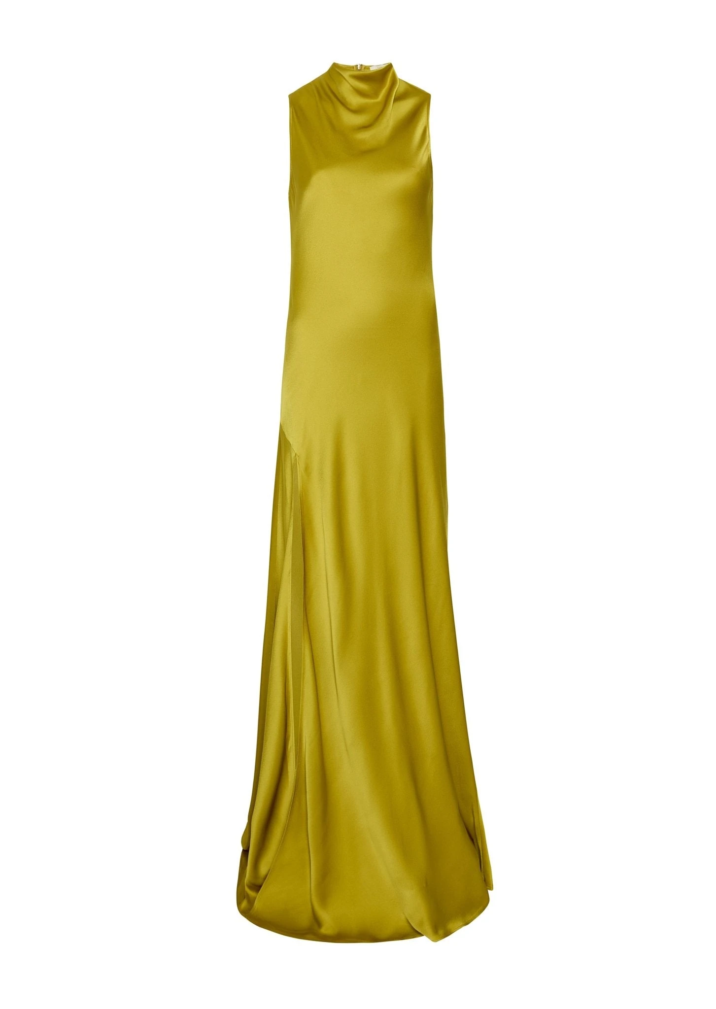 Lapointe-Satin-Drape-Neck-Sleeveless-Gown Lapointe Satin Drape Neck Sleeveless Gown