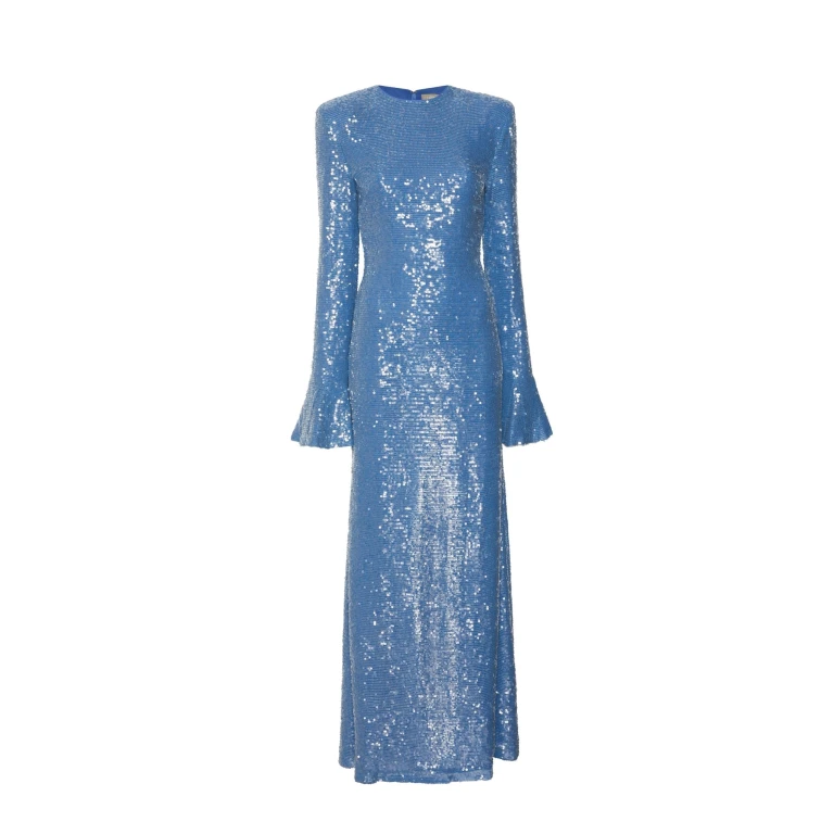 Lapointe Sequin Flare Sleeve Dress