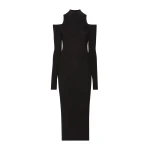 Lapointe Shiny Viscose Cold Shoulder Dress