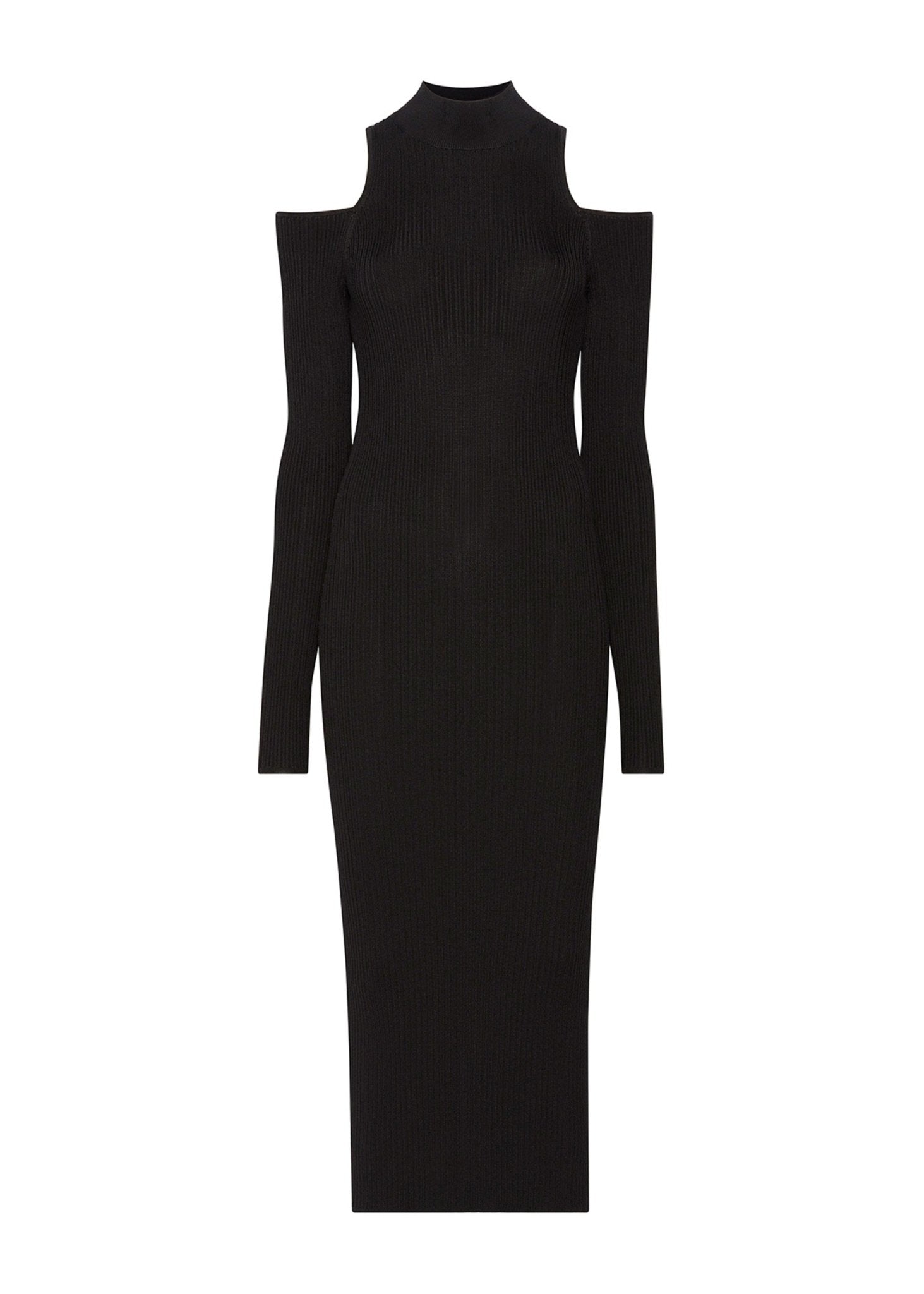 Lapointe Shiny Viscose Cold Shoulder Dress
