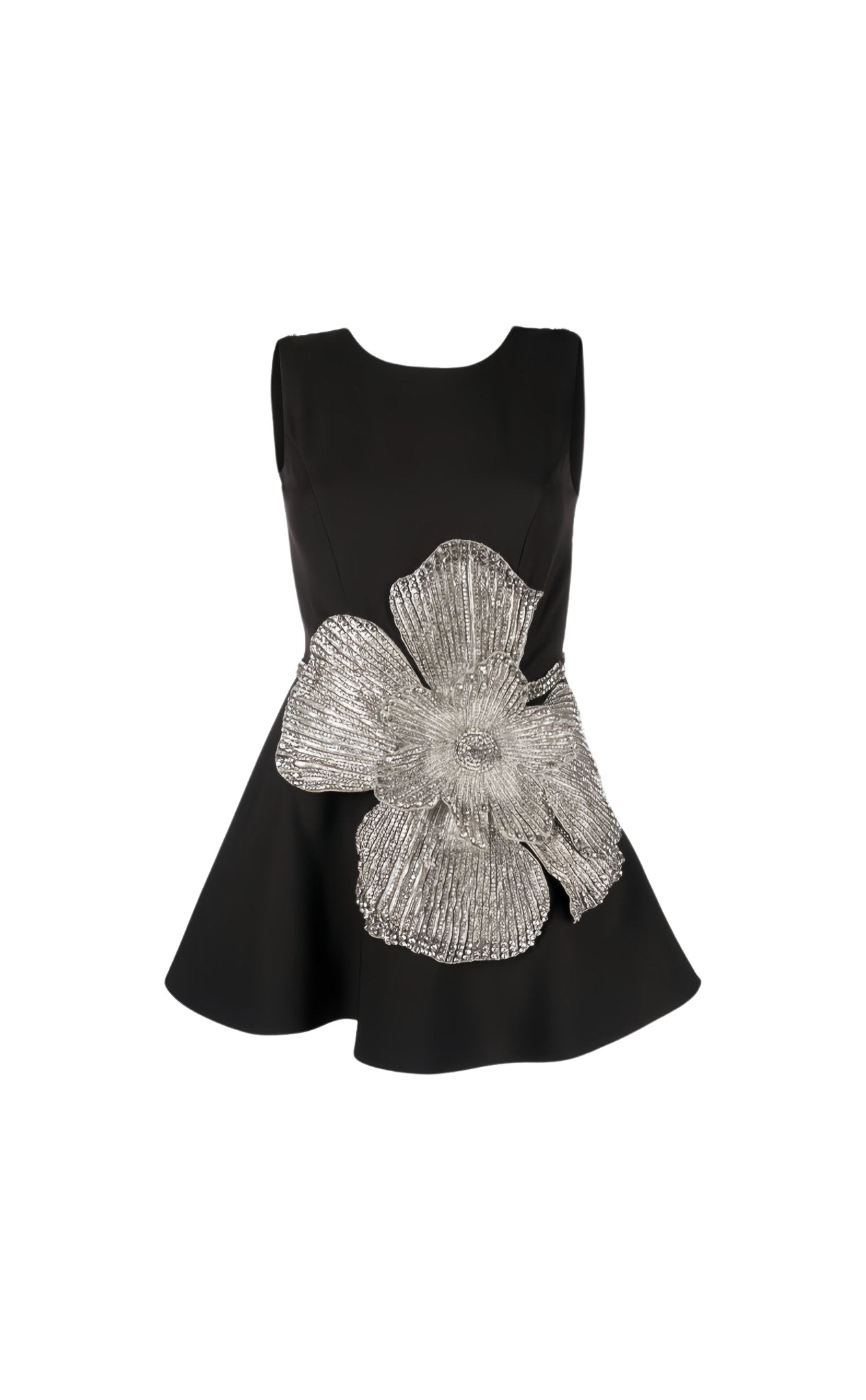 Loulou Brand Black Mini Dress Open-Back Crêpe Black Mini Dress Clothing clothing Luxury Shoes 