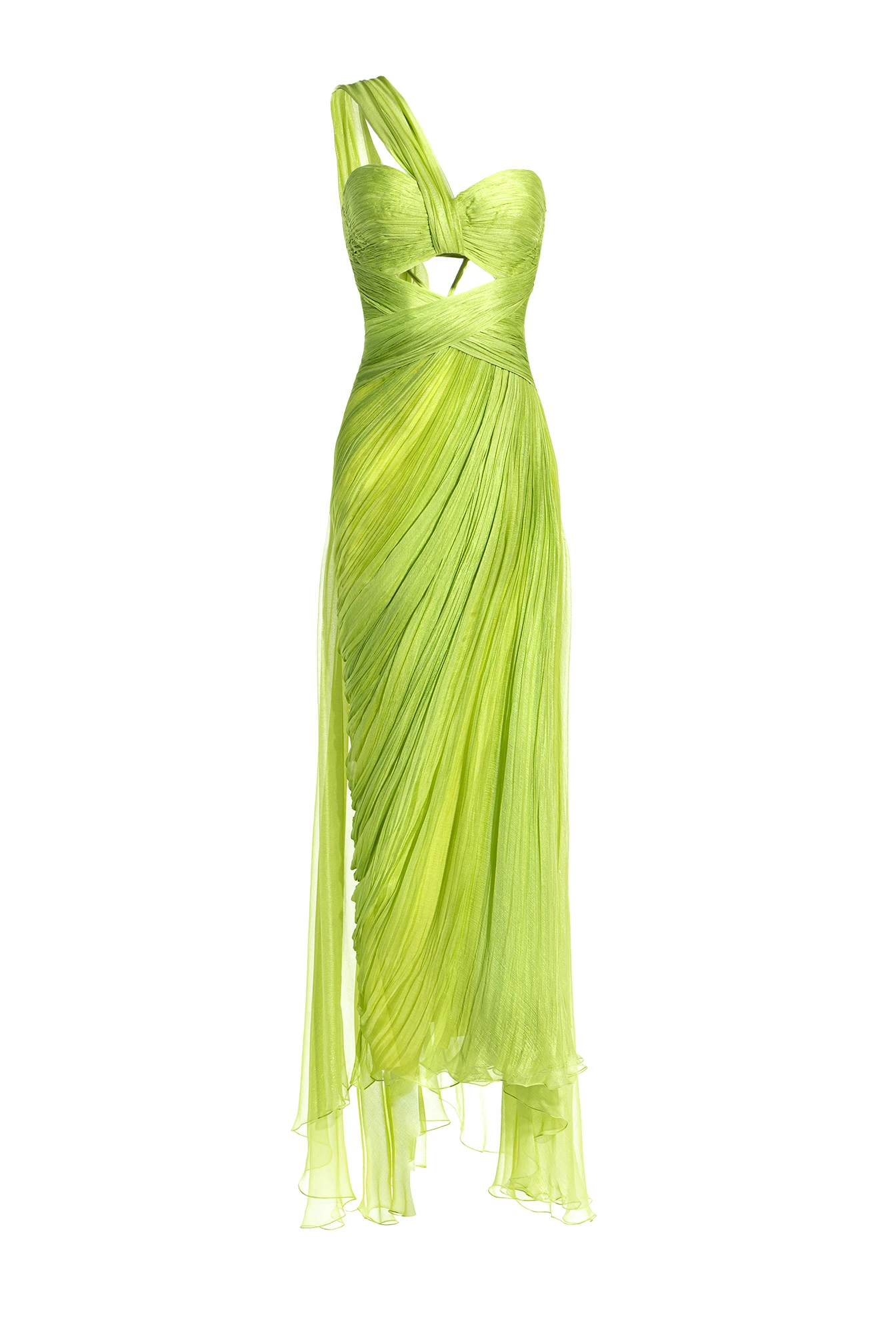 Maria-Lucia-Hohan-Amelia-One-Shoulder-Silk-Green-Dress Maria Lucia Hohan gown