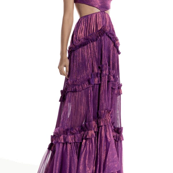 Maria Lucia Hohan Elaine Ruffle Pink Maxi Dress