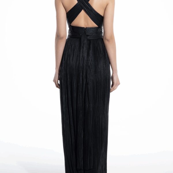 Maria Lucia Hohan Kim Silk Tulle Black Maxi Dress