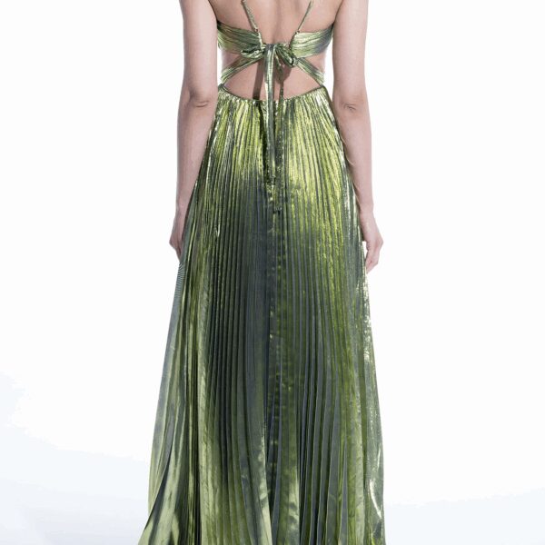 Maria Lucia Hohan Lethia Spaghetti Strap Green Maxi Dress