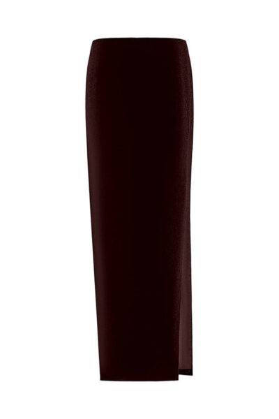 Rasario Satin Corset Long Midi Dress With A Bow