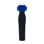Rasario-Velvet-Corset-Maxi-Dress-With-A-Draped-Skirt Rasario Velvet Corset Maxi Dress With A Draped Skirt