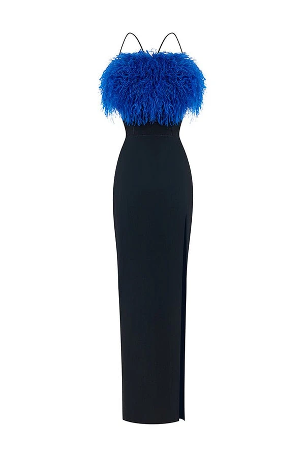 Rasario-Velvet-Corset-Maxi-Dress-With-A-Draped-Skirt Rasario Velvet Corset Maxi Dress With A Draped Skirt