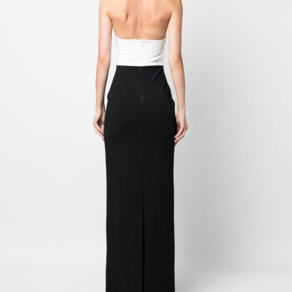 Solace London Black Blanca halterneck maxi dress