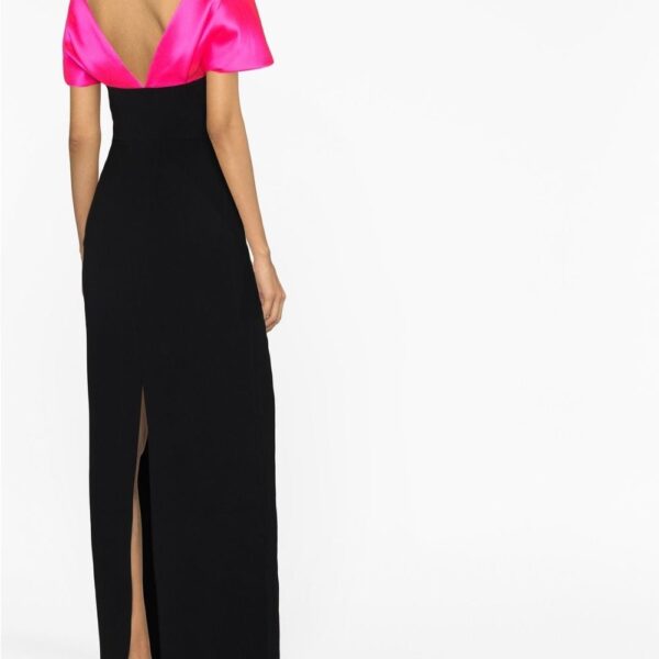 Solace London Black Dakota off-shoulder maxi dress