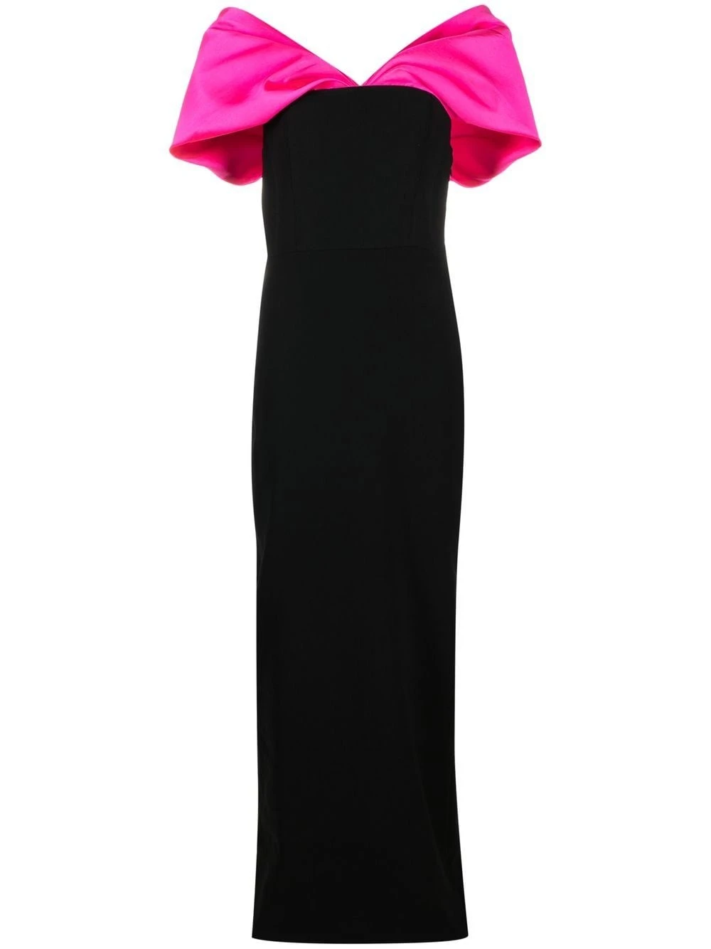 Solace-London-Dakota-off-shoulder-maxi-dress Solace London Black Dakota off-shoulder maxi dress