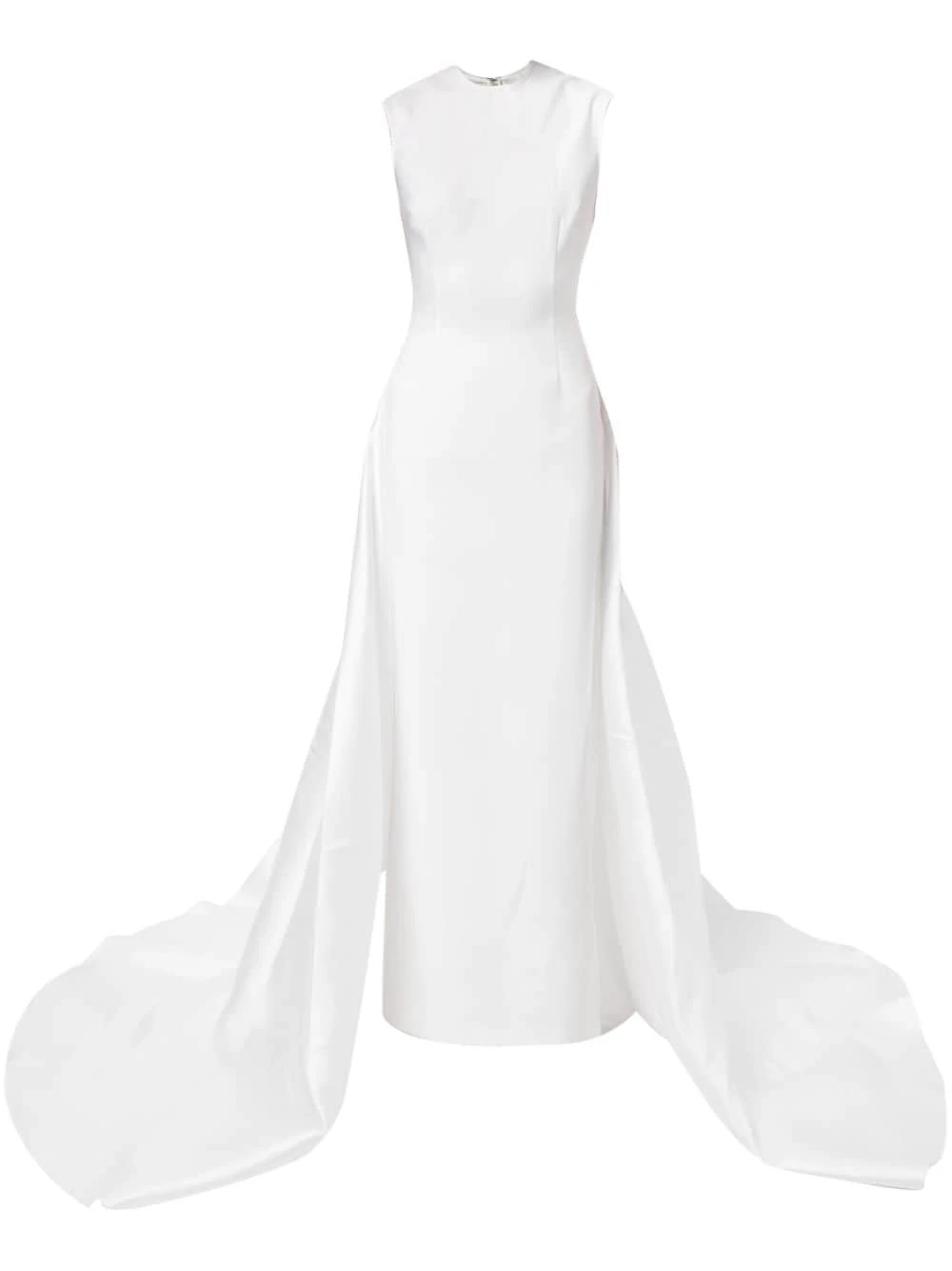 Solace-London-Flor-sleeveless-train-dress Solace London White Flor sleeveless train dress