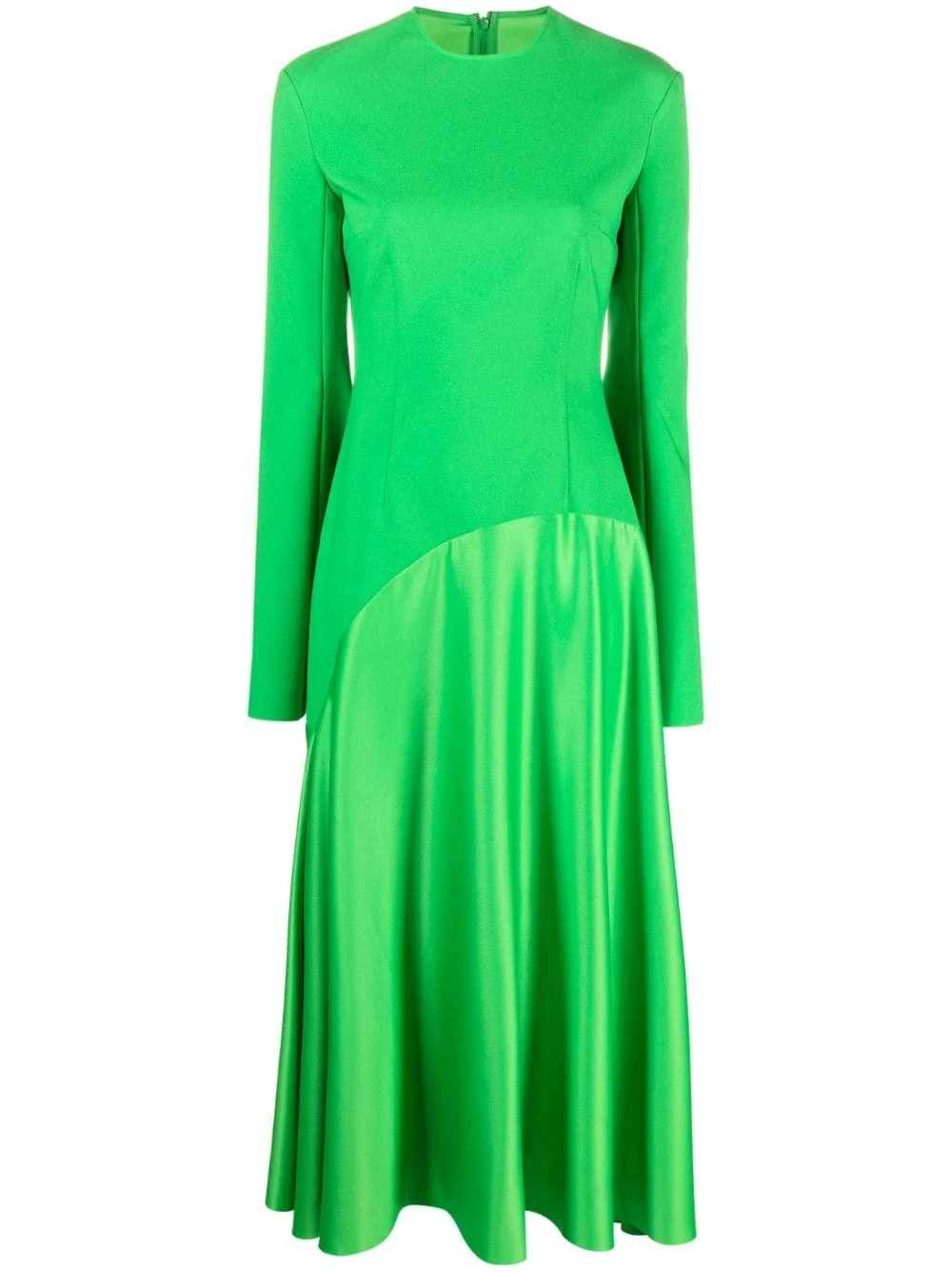 Solace-London-Gaia-flared-midi-dress Solace London Green Gaia flared midi dress